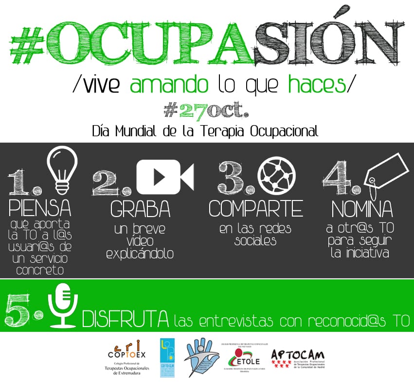 #ocupasion, iniciativa para celebrar el Día Mundial de la Terapia Ocupacional